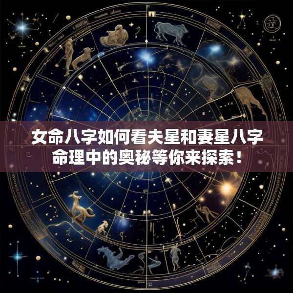 女命八字如何看夫星和妻星八字命理中的奥秘等你来探索！