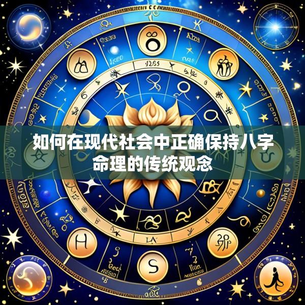 如何在现代社会中正确保持八字命理的传统观念