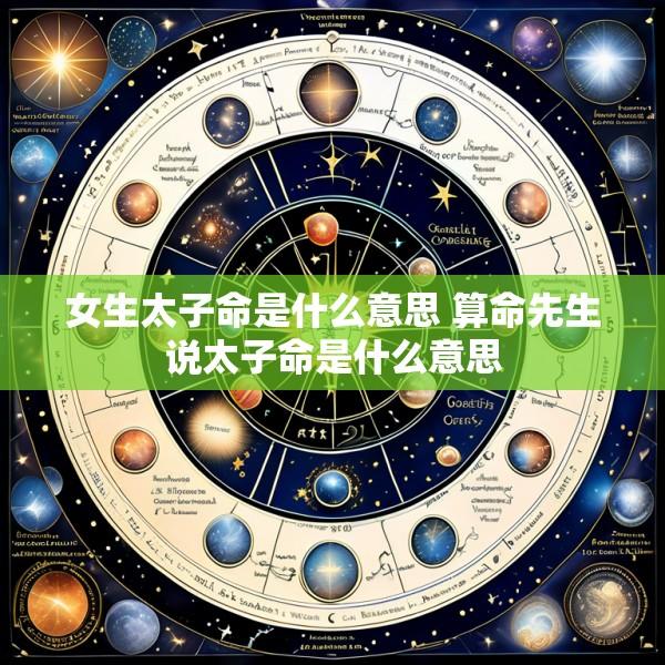 女生太子命是什么意思 算命先生说太子命是什么意思