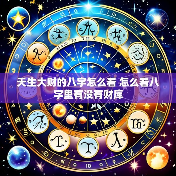 天生大财的八字怎么看 怎么看八字里有没有财库