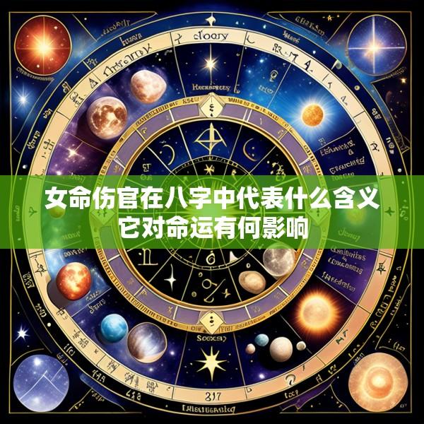 女命伤官在八字中代表什么含义它对命运有何影响