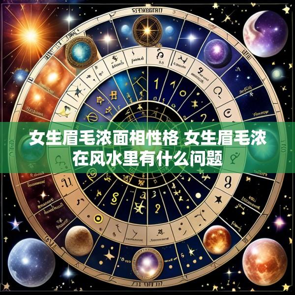 女生眉毛浓面相性格 女生眉毛浓在风水里有什么问题