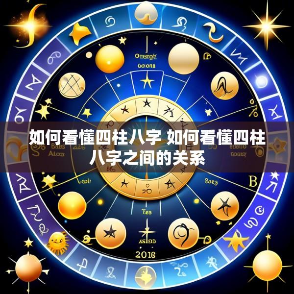 如何看懂四柱八字 如何看懂四柱八字之间的关系