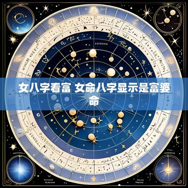 女八字看富 女命八字显示是富婆命