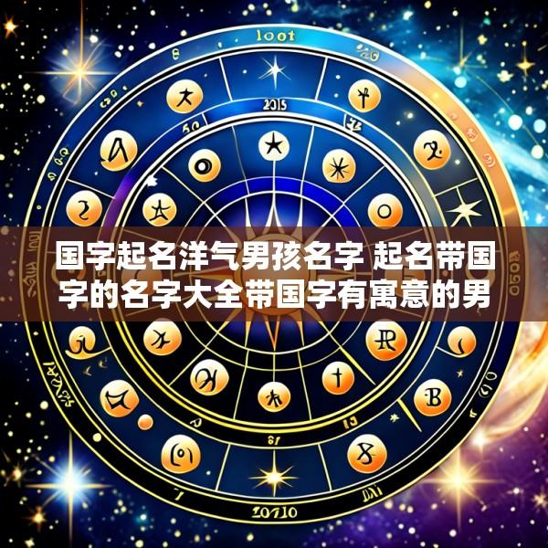 国字起名洋气男孩名字 起名带国字的名字大全带国字有寓意的男孩名字