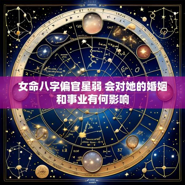 女命八字偏官星弱 会对她的婚姻和事业有何影响