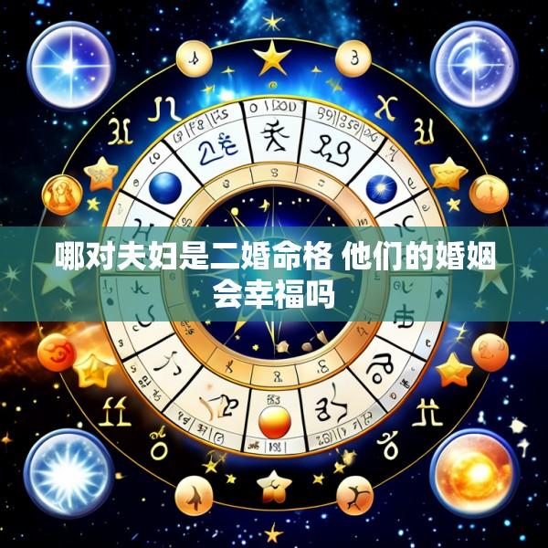 哪对夫妇是二婚命格 他们的婚姻会幸福吗