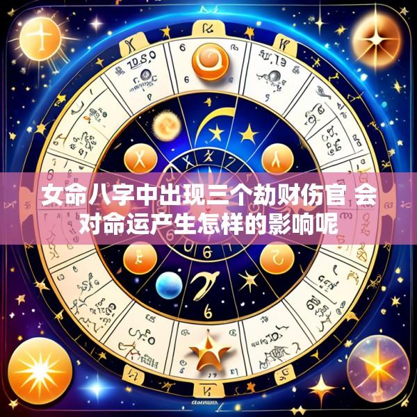 女命八字中出现三个劫财伤官 会对命运产生怎样的影响呢
