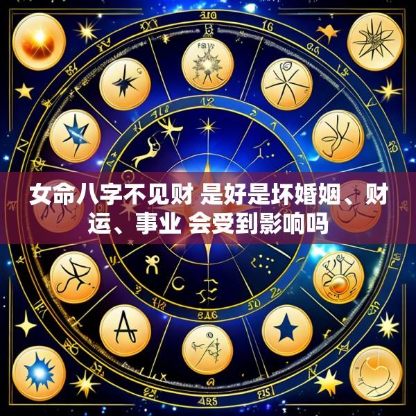 女命八字不见财 是好是坏婚姻、财运、事业 会受到影响吗