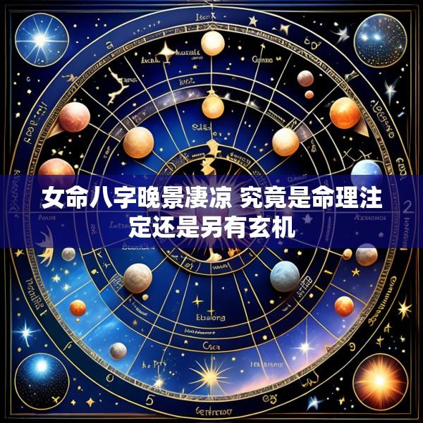 女命八字晚景凄凉 究竟是命理注定还是另有玄机