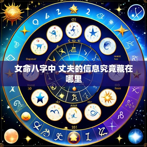 女命八字中 丈夫的信息究竟藏在哪里