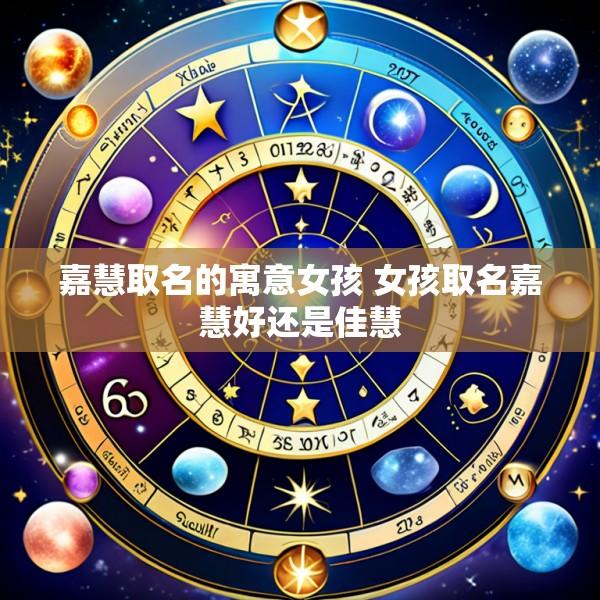 嘉慧取名的寓意女孩 女孩取名嘉慧好还是佳慧