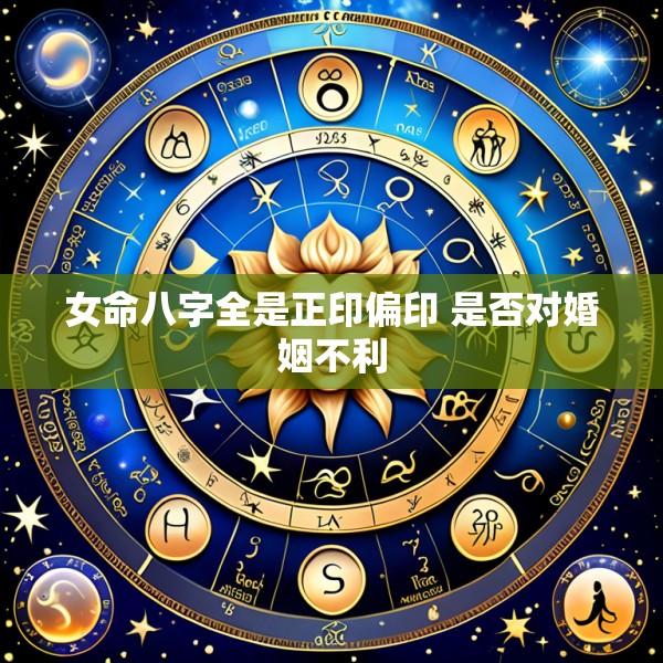 女命八字全是正印偏印 是否对婚姻不利