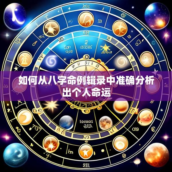 如何从八字命例辑录中准确分析出个人命运