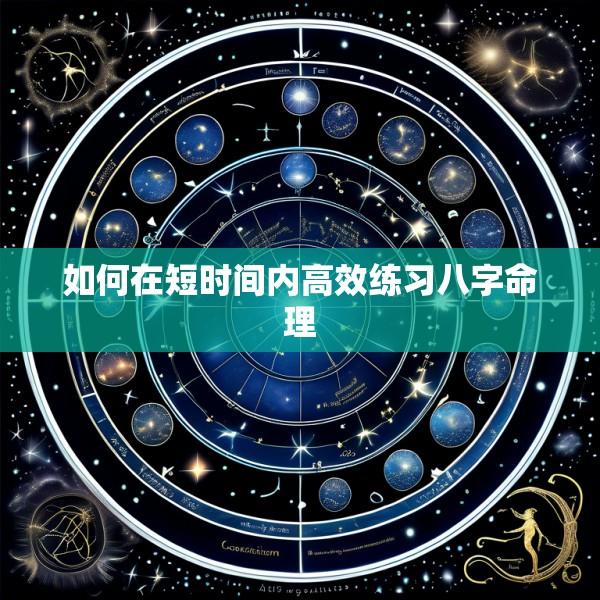 如何在短时间内高效练习八字命理