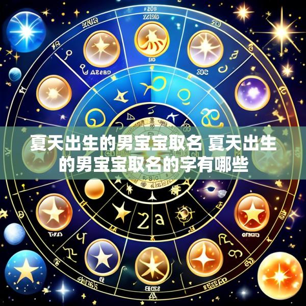 夏天出生的男宝宝取名 夏天出生的男宝宝取名的字有哪些