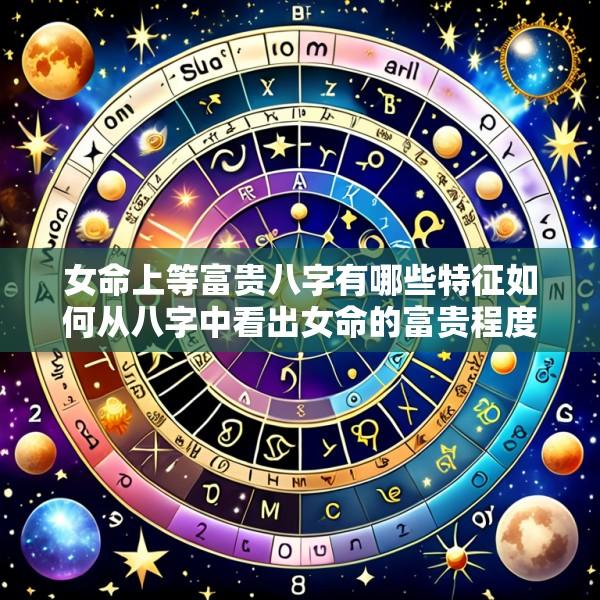 女命上等富贵八字有哪些特征如何从八字中看出女命的富贵程度