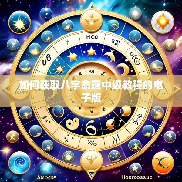 如何获取八字命理中级教程的电子版