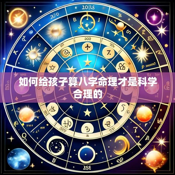 如何给孩子算八字命理才是科学合理的