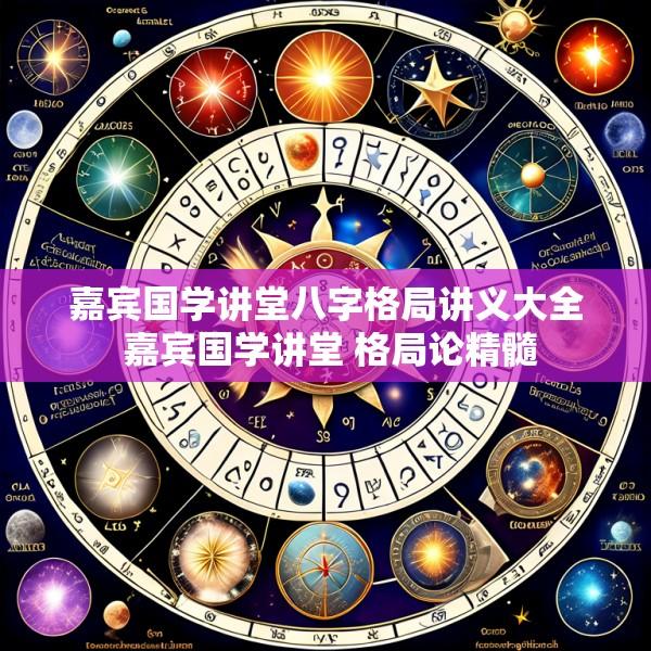 嘉宾国学讲堂八字格局讲义大全 嘉宾国学讲堂 格局论精髓