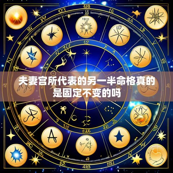 夫妻宫所代表的另一半命格真的是固定不变的吗