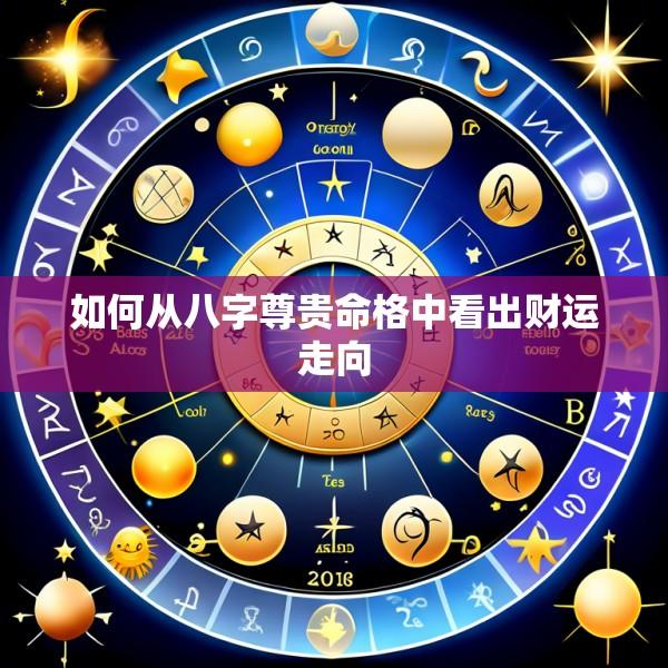 如何从八字尊贵命格中看出财运走向