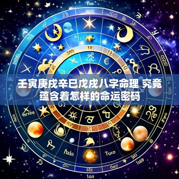 壬寅庚戌辛巳戊戌八字命理 究竟蕴含着怎样的命运密码