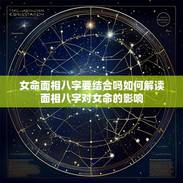 女命面相八字要结合吗如何解读面相八字对女命的影响