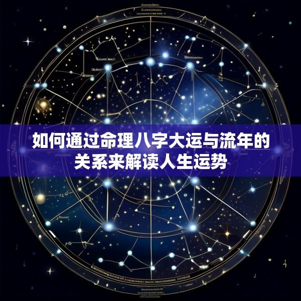 如何通过命理八字大运与流年的关系来解读人生运势