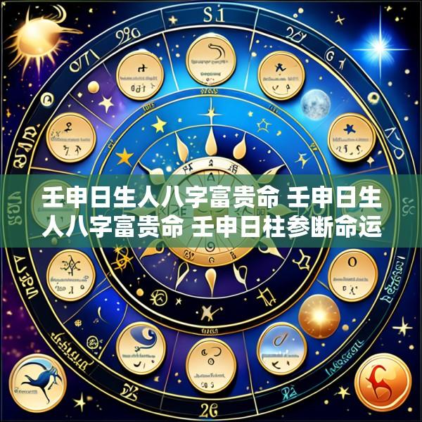壬申日生人八字富贵命 壬申日生人八字富贵命 壬申日柱参断命运