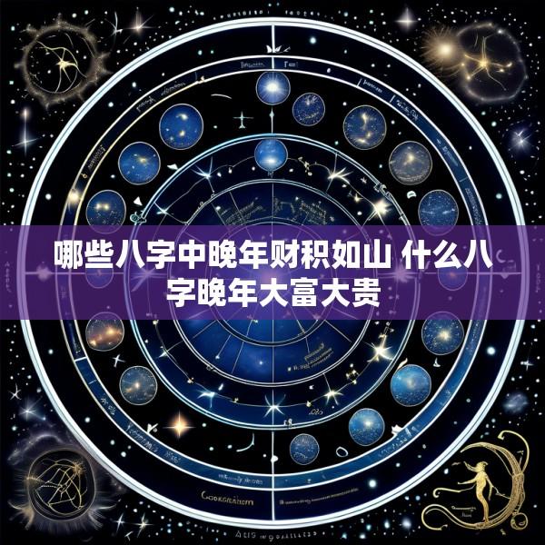哪些八字中晚年财积如山 什么八字晚年大富大贵