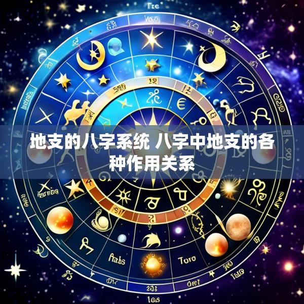 地支的八字系统 八字中地支的各种作用关系