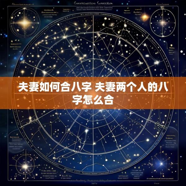 夫妻如何合八字 夫妻两个人的八字怎么合