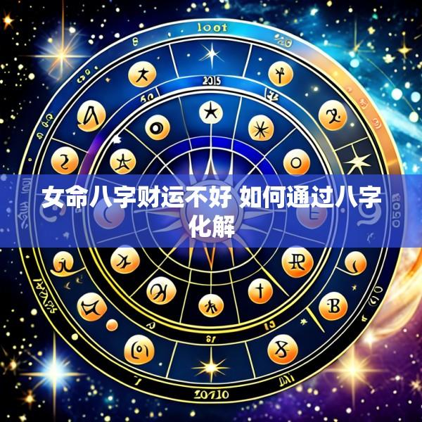 女命八字财运不好 如何通过八字化解