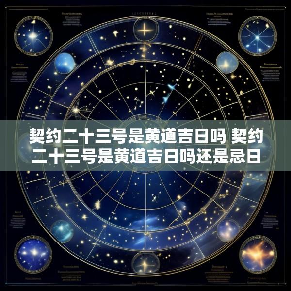 契约二十三号是黄道吉日吗 契约二十三号是黄道吉日吗还是忌日