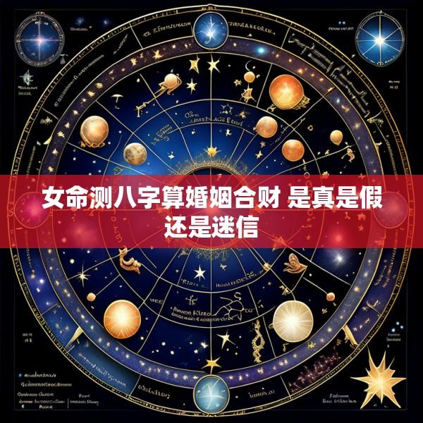 女命测八字算婚姻合财 是真是假还是迷信