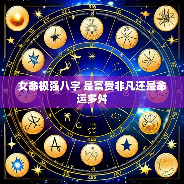 女命极强八字 是富贵非凡还是命运多舛