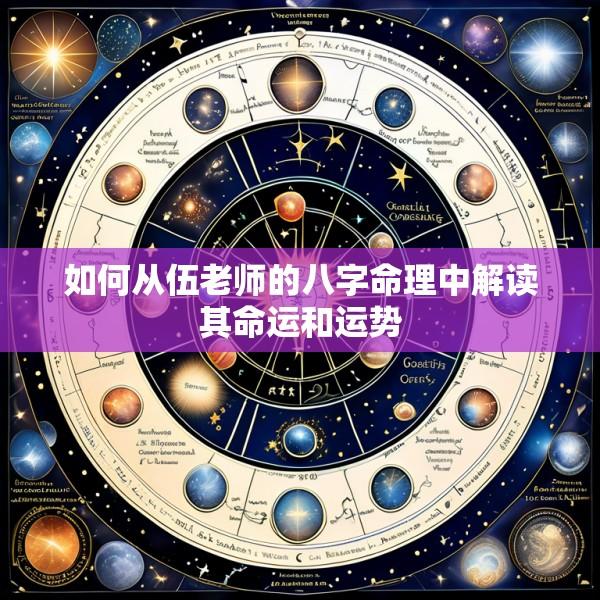 如何从伍老师的八字命理中解读其命运和运势