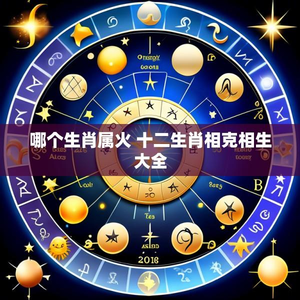哪个生肖属火 十二生肖相克相生大全