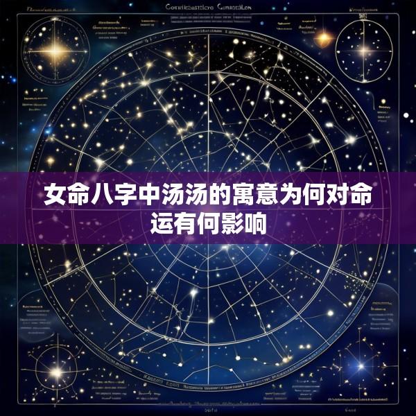 女命八字中汤汤的寓意为何对命运有何影响