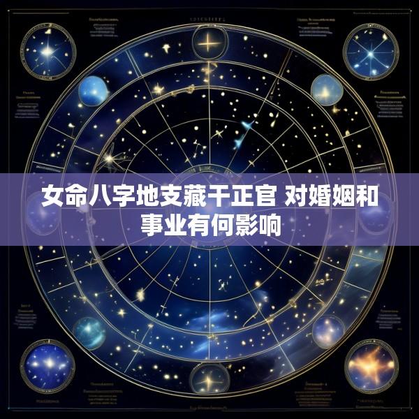 女命八字地支藏干正官 对婚姻和事业有何影响