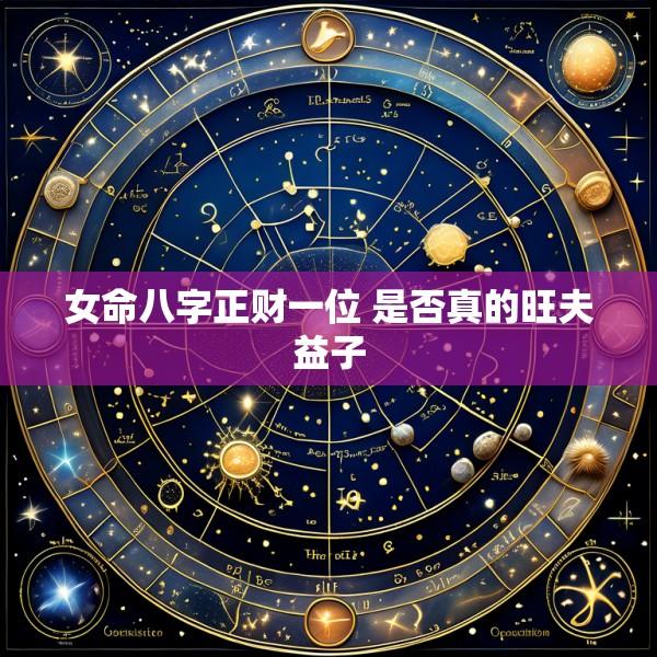 女命八字正财一位 是否真的旺夫益子