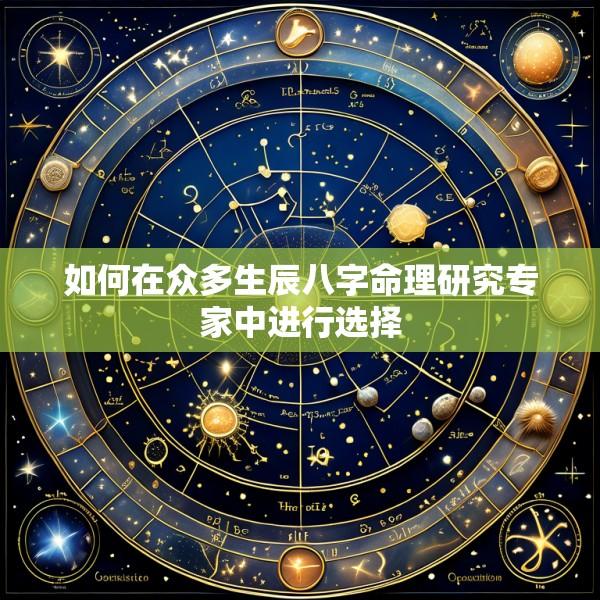 如何在众多生辰八字命理研究专家中进行选择