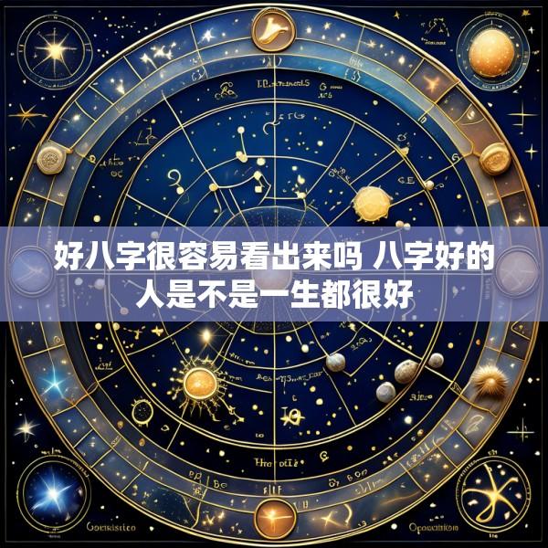好八字很容易看出来吗 八字好的人是不是一生都很好