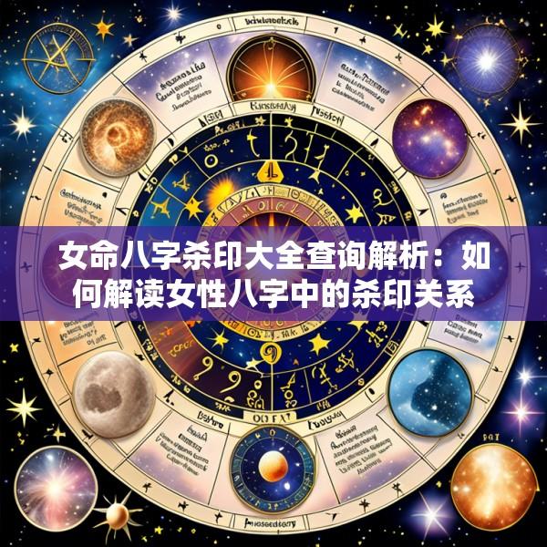女命八字杀印大全查询解析：如何解读女性八字中的杀印关系