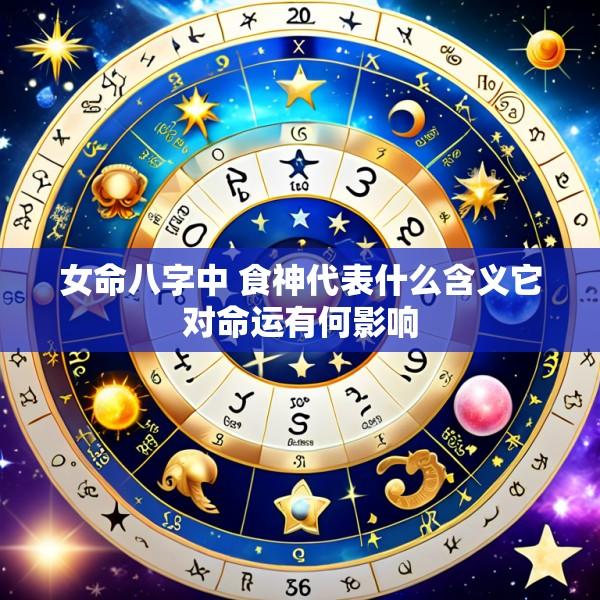 女命八字中 食神代表什么含义它对命运有何影响