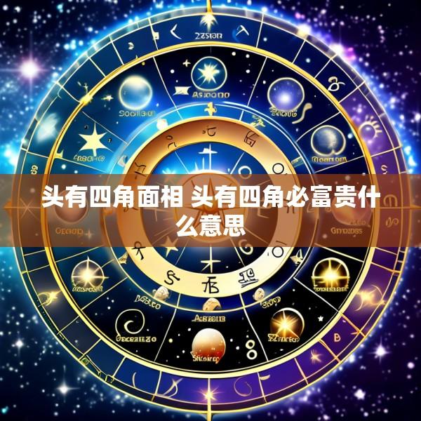 头有四角面相 头有四角必富贵什么意思
