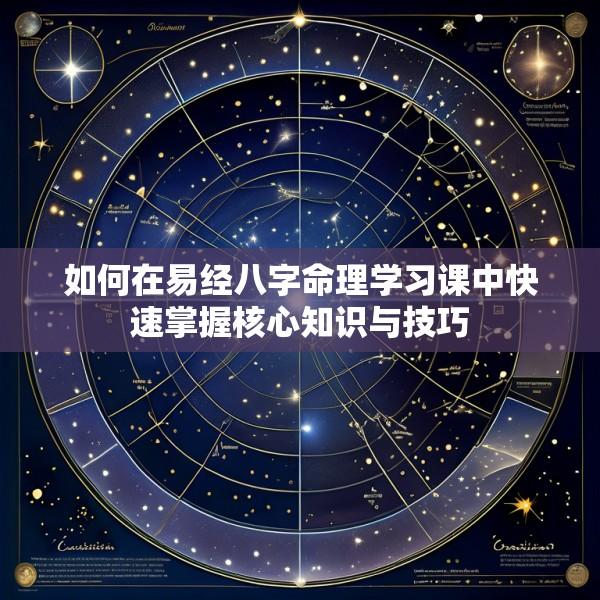 如何在易经八字命理学习课中快速掌握核心知识与技巧