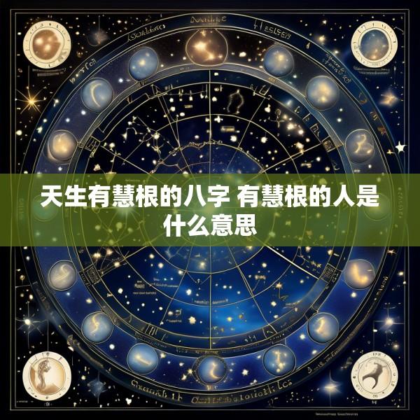 天生有慧根的八字 有慧根的人是什么意思