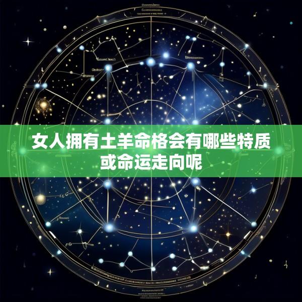 女人拥有土羊命格会有哪些特质或命运走向呢